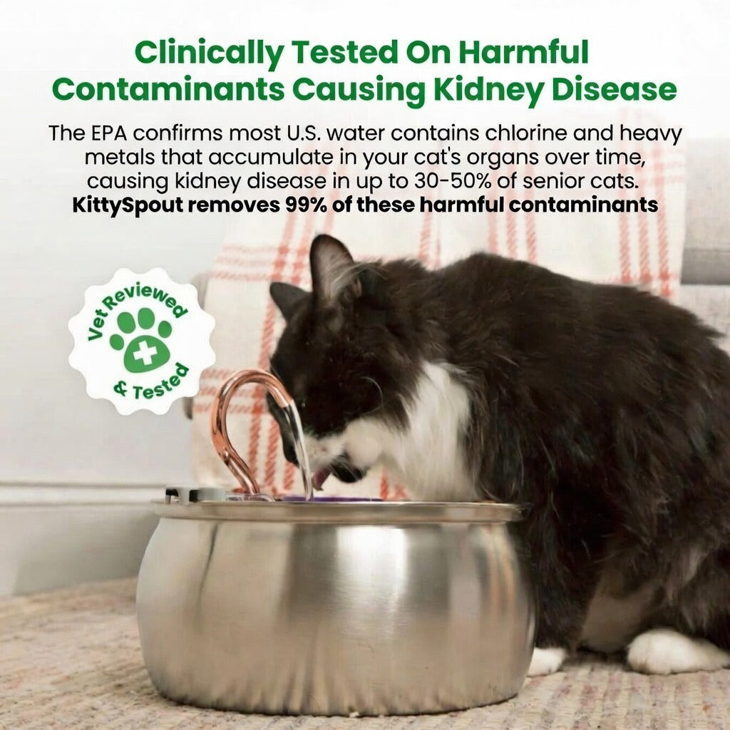 Nexafur Stainless Steel Cat Water Fountain